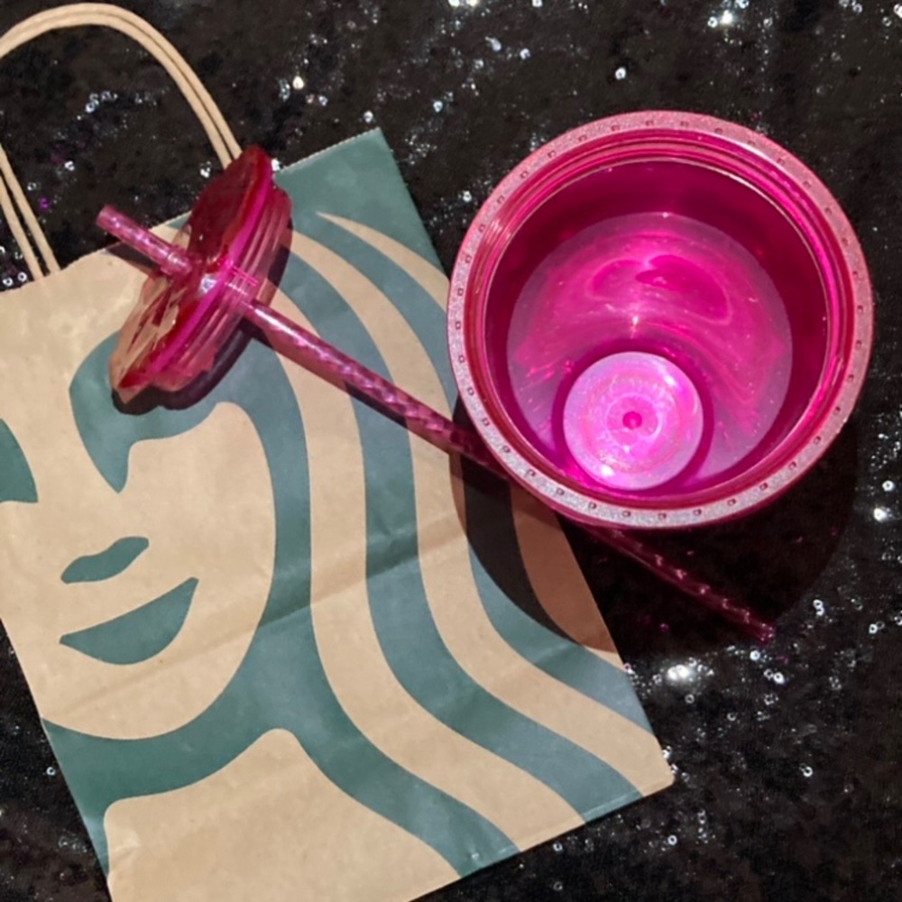 Starbucks Venti Tumbler Fuchsia Flower Pink Prism 24oz Cold Cup Summer 2024 NWT - Picture 17 of 17